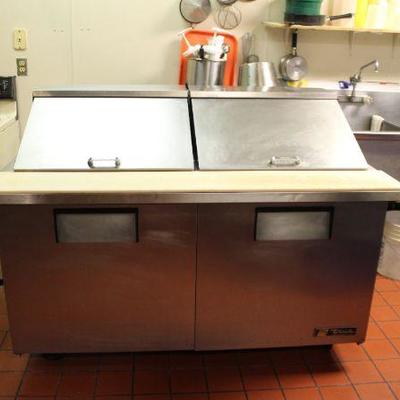 TRUE SS Refrigerated Prep Table with Attached Prep ...