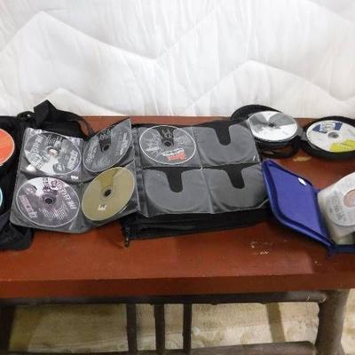 Lot of soft sided CD cases with huge selection of ...