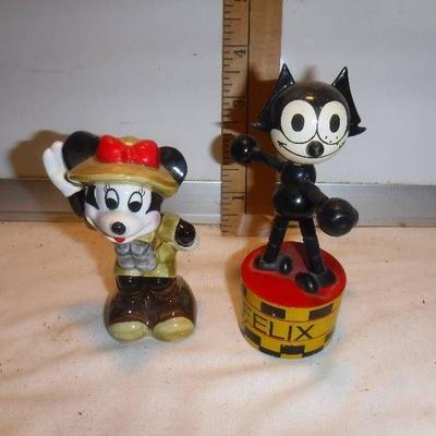 Mini Mouse and Felix the cat