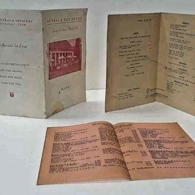 MENUS 1950 MUNICH GERMANY OFFICER'S CLUB LAE024 https://www.ebay.com/itm/113815808274