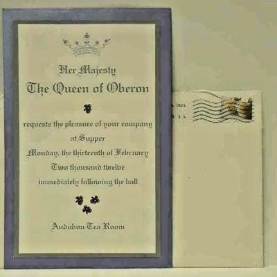 Elves of Oberon 2012 Queens Supper Invite w Envlp Mardi Gras Krewe Favor ST4040 https://www.ebay.com/itm/113815951152