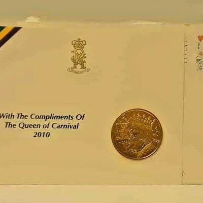 Rex 2010 Doubloon on Card Compliments of Queen w Envelope ST4093 https://www.ebay.com/itm/113815930520