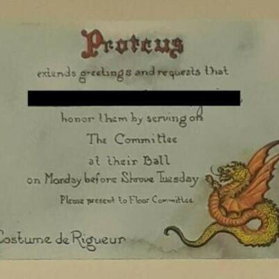 Proteus 2012 Committee Card Mardi gras Krewe favor ST4048 https://www.ebay.com/itm/113815951150
