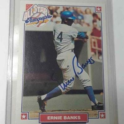 LAE034: ERNIE BANKS BASEBALL CARD SIGNED 1993  https://www.ebay.com/itm/123833277438