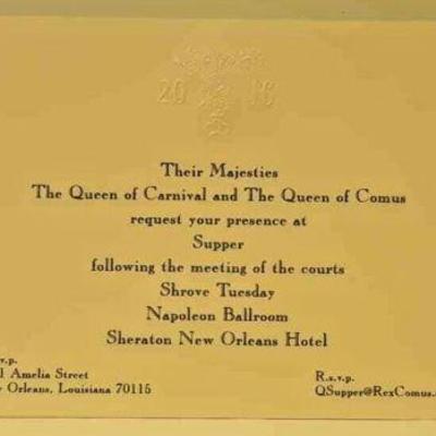 Rex & Comus 2016 Queens Supper Invite w RC USPS Stamp MARDI GRAS KREWE ST4003 https://www.ebay.com/itm/123833619560