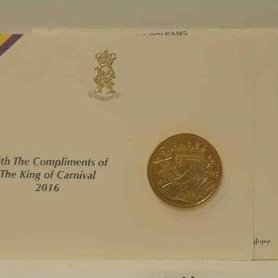 Rex 2016 Doubloon on Card Complmts of King w Envlp w USPS Rex Stamp Mardi ST4090 https://www.ebay.com/itm/123833596681