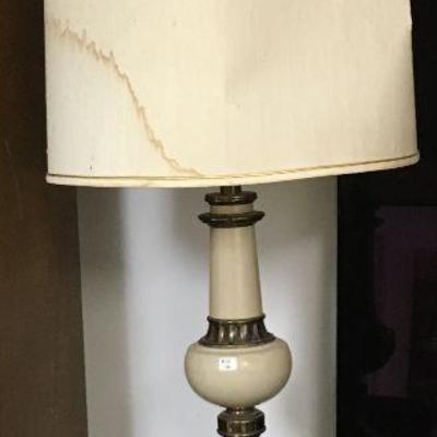 RM1268: Vintage Brass and White Lamp Local Pickup  https://www.ebay.com/itm/113803761966