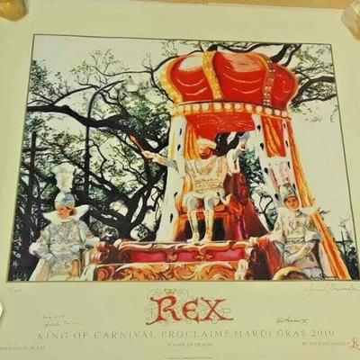 Rex 2010 Poster 27x29in signed MARDI GRAS STA9007 https://www.ebay.com/itm/123833383092