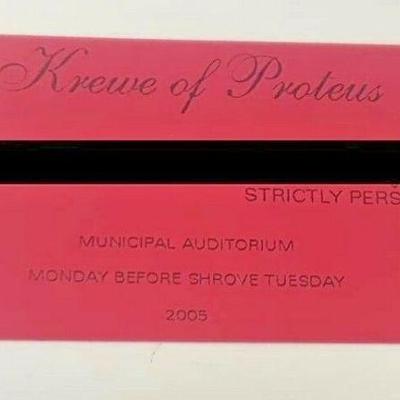 Proteus 2005 Admit Card Mardi gras Krewe favor ST4035 https://www.ebay.com/itm/113815951174