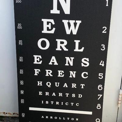 JN001: New Orleans Eye Chart Giclee Oil on Canvas Local Pickup  https://www.ebay.com/itm/123820876484