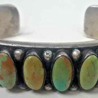RX118: KIEK SMITH TURQUOISE BRACELET ONE STONE CRACKED STERLING SILVER 89.5 G   https://www.ebay.com/itm/113774305756