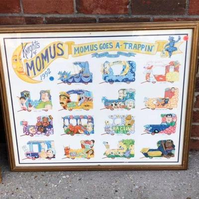 RM1005: Momus 1992 Framed Poster New Orleans Mardi Gras $140 Local Pickup  https://www.ebay.com/itm/113810385541