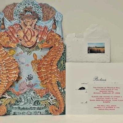 Proteus 2006 Ball Invite w CommitteeCard/Cocktail Card/Envelope MardiGras ST4038 https://www.ebay.com/itm/123833619581