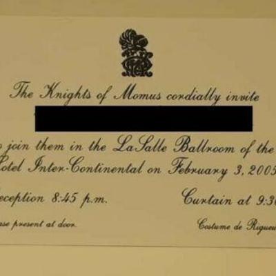 Momus 2005 Admit Card  Mardi Gras Krewe Favor ST4108 https://www.ebay.com/itm/123833596677