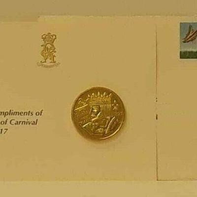 Rex 2017 Doubloon on Card Compliments of Queen w Envelope Mardi Gras ST4085 https://www.ebay.com/itm/113815930526