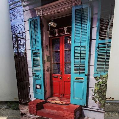 JN006: New Orleans Red Door Tin Type Photo on Metal with Wood Frame Local Pickup  https://www.ebay.com/itm/123821325953