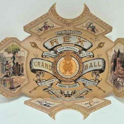 REX 2017 Ball Invitation NEW ORLEANS MARDI GRAS KREWE FAVOR STA17 https://www.ebay.com/itm/113815724950