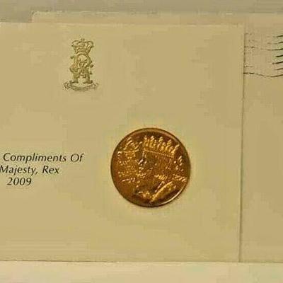 Rex 2009 Doubloon on Card Compliments of King w Envelope Mardi Gras Krewe ST4068 https://www.ebay.com/itm/113815930516