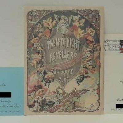 Twelfth Night Revellers 2003 Ball Invite/Committee Card/Ball Admit /Envlp ST4103 https://www.ebay.com/itm/113815951160