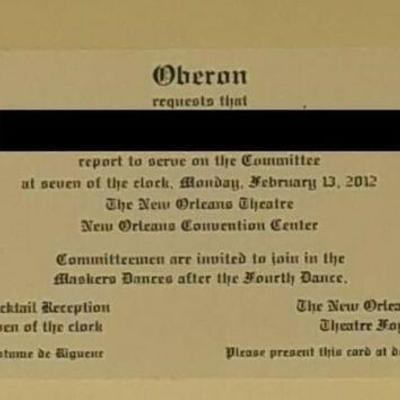 Elves of Oberon 2012 Committee Card Mardi gras Krewe favor ST4042 https://www.ebay.com/itm/113815951155