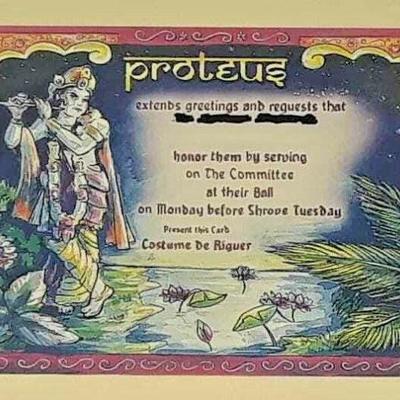 Proteus 2016 Committee Admit Card Mardi gras Krewe favor ST4009 https://www.ebay.com/itm/113815951179
Sold
