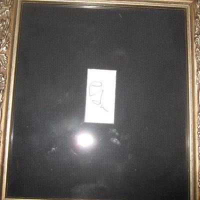 SIGNED ANDY WARHOL DOODLE EARLY SOUP CAN RENDERING ON NAPKIN AND DOCUMENTATION ON BACK