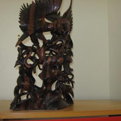 CARVED ROSEWOOD SCULPTURE