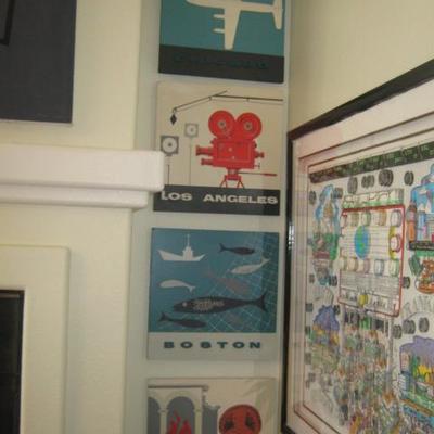 SET OF 8 PLAQUES THAT ARE FROM LAX AIRPORT