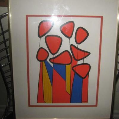 CALDER LITHO BLOCK SIGNED