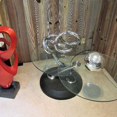 Swivel cocktail table