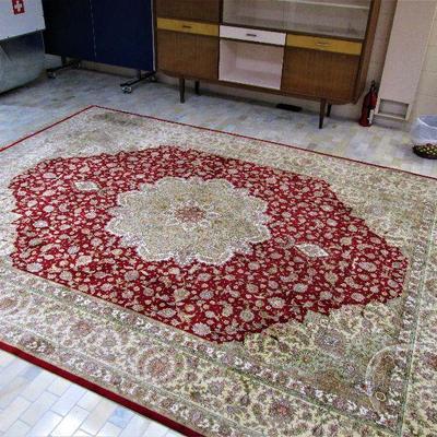 9x12.3 silk Chinese Tabriz rug (BID ITEM)