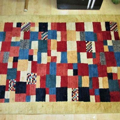 4.10x3.3 wool tribal Gabeh rug (BID ITEM)