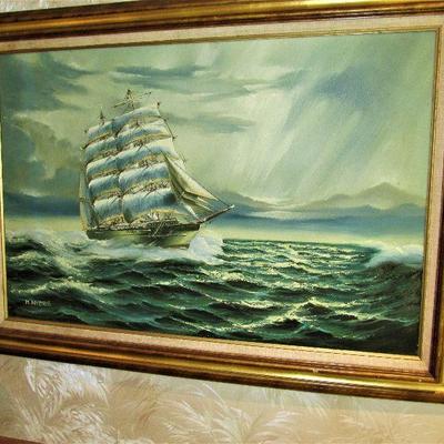 H Myers clipper painting