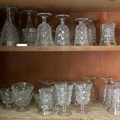 Vintage Fostoria American Clear glassware.