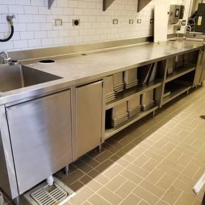 Stainless Steel Double Bay Sink With Storage Shelv ...
