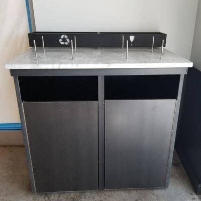#Tray Return and Trash Can Unit