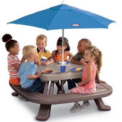 Little Tikes Fold 'n Store Picnic Table with Marke ...