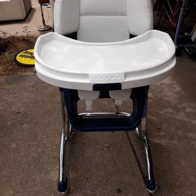 Metal Base Plastic Tray Baby High Chair