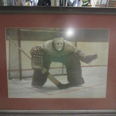 Framed and Matted Hockey Goalie Print