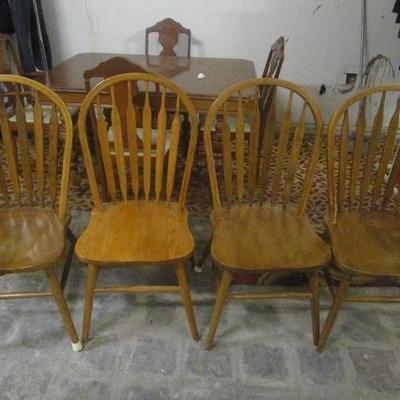 Four Oak Windor Back Chairs