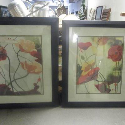 Shirley Novak Poppy Prints framed and Matted