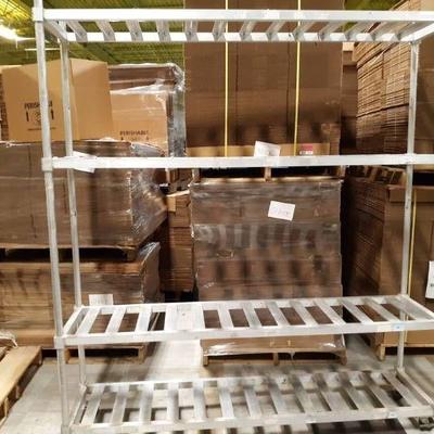 Aluminum Shelves with 4 Shelves on casters 72x18x8 ...
