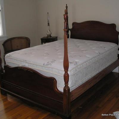 Queen size Four Poster Bed with New Mattress and Base