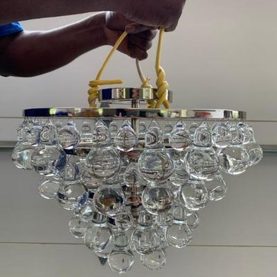 Baccarat Style Drop Crystal Chandelier