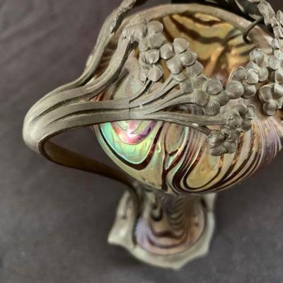 Antique Bronze Wrapped Art Glass