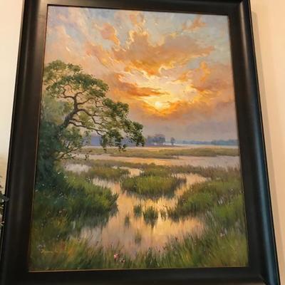 Donna Williams Sunset Marsh oil painting $350