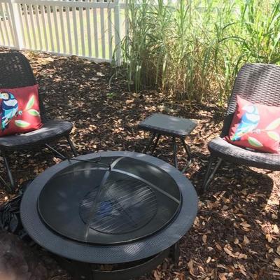 Chair $22 SOLD
2 available SOLD
Table $15 SOLD
Fire pit $50 new never used