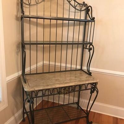 Iron and composite marble bakers rack $449
42 X 20 X 78