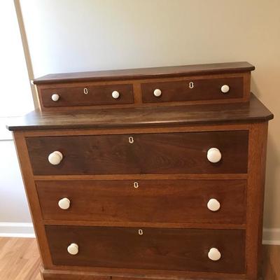 Antique walnut and ash chest of drawers $395
42 X 18 X 42