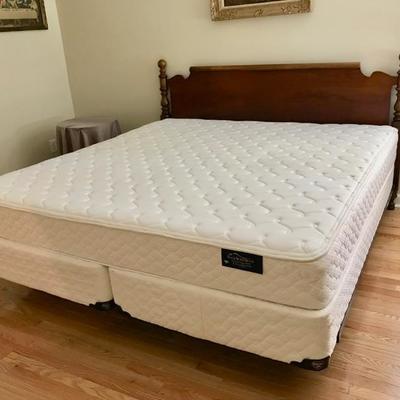 King size bed with Spring Air Back Supporter boxspring and mattress $395